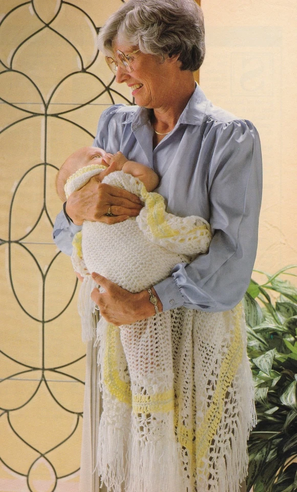 LOVELY Baby Christening Afghan/Crochet Pattern INSTRUCTIONS ONLY - Image 1 of 1