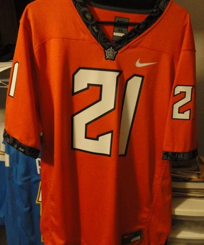 Oklahoma State Cowboys Jersey Mens XL Orange Nike Football Pokes Barry Sanders Cover