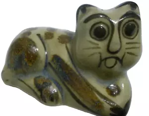 Estatuilla Gato Cerámica TONALA Vintage FIRMADA Villanueva México Gatito - Imagen 1 de 15