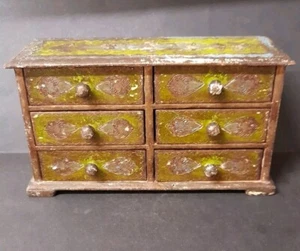 Vintage Italienische Florentiner Gold Schmuckkästchen Truhe mit sechs Schubladen - Bild 1 von 10