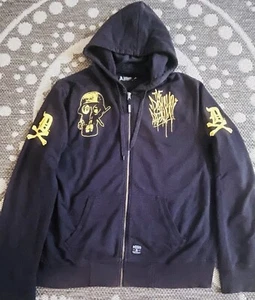 dissizit Hoodie X Psychorealm Size XXL Rare* Made In 2011 Black And Yellow Color - Picture 1 of 8