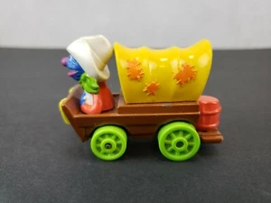 Vintage Playskool 1987 Sesame Street GROVER Covered Wagon Diecast Metal Toy - Picture 1 of 6
