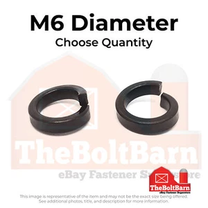 M6 Class 12 High Collar Split Lock Washer Plain (Pick Quantity) - Picture 1 of 7