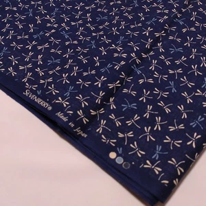 Stoff marineblau Libelle Bettwäsche Baumwolle 100 % 110 cm x 1,5M - Bild 1 von 6