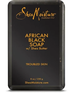 Sheamoisture Soap Bar, Shea Butter African Black, troubled Skin- 8 oz. BIG New! - Picture 1 of 3