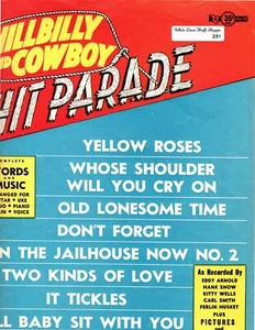 HillBilly And Cowboy Hit Parade Music Lyrics Magazine  VOL 1 NO 12 FALL 1955 - Picture 1 of 3