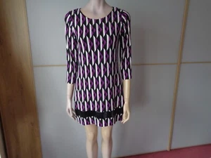 PRINCIPLES MINI DRESS 3/4 SLEEVE SCOOP NECK SEQUINE DECOR. SIZE 10~~33"L~~BNNT - Picture 1 of 6