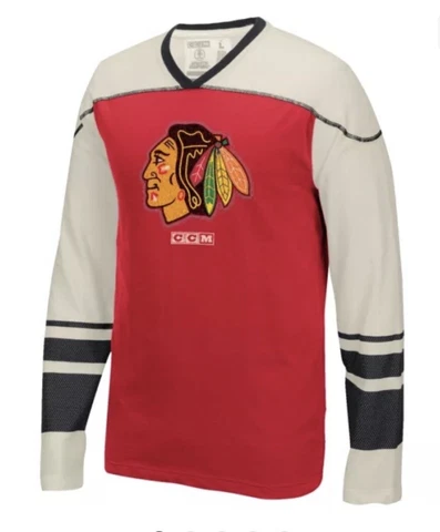 NEW Chicago Blackhawks CCM Classics Men's Long Sleeve T-Shirt Size M NWT -B2 Cover
