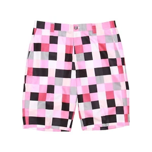 Adidas Golf Mens Checked 10.5" Flat Front Walking Shorts (Medium, Pinks) $60 - Picture 1 of 2