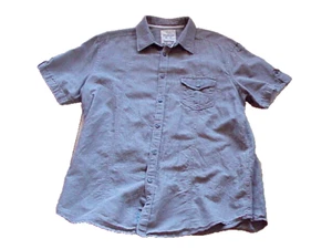 VTG 90s Esprit XL/L Khaki Tan Flap Pocket Safari Shirt Linen Cotton Urban Gorp - Picture 1 of 5