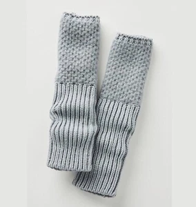 Anthropologie Arm Warmer Fingerless Glove Thumb Hole With Cashmere Gray NWT - Picture 1 of 4