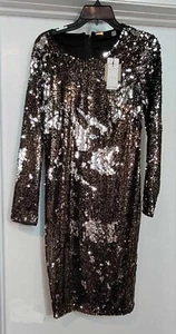 Tahari schwarz & gold Paillettenkleid - Größe 10 - neu mit Etikett - Bild 1 von 13