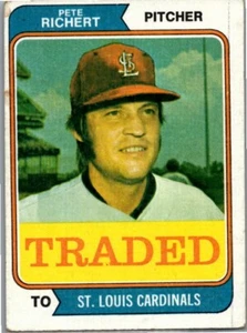 1974 Topps #348T Pete Richert Traded - Picture 1 of 2
