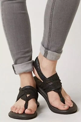 Sandalias Sanuk Talla 6 Yoga Sling 2 Metálicas Arco Iris Yoga Mat Mujer Nuevas Raras Foto 1 de 4