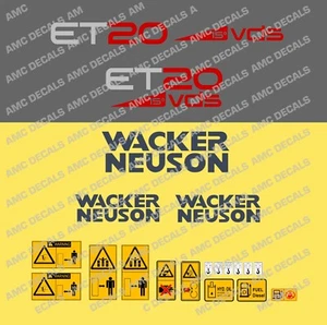 NEUSON WACKER ET20 VDS Bagger Aufkleber Set - Bild 1 von 1