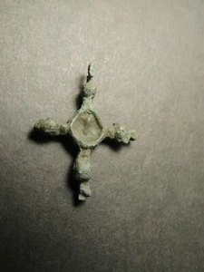 ALTES BRONZEKREUZ, KREUZFAHRER - TEMPELAMULETT - Bild 1 von 8