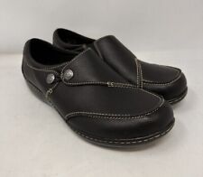 Clarks Womens Collection Leather Slip-on Shoes-Ashland Lane Size 11 EE