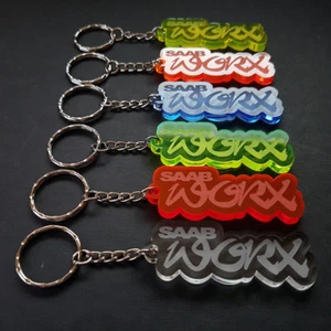 Saabworx Group - Custom Made Keyrings - 6 Colours - Picture 1 of 17