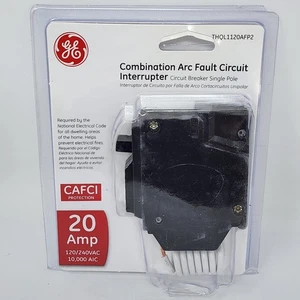 GE THQL1120AFP2 20 Amp CAFCI Combination Arc Fault Circuit Interrupter Breaker - Picture 1 of 8