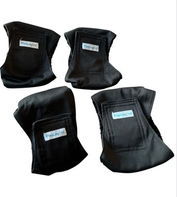 Paw Legend Juego de 4 pañales reutilizables para perros machos tamaño pequeñas bandas negras Foto 1 de 4