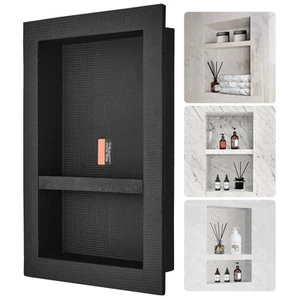Shower Niche 16x24x4" Double Shelf Wall-inserted for Shower Bathroom - Picture 1 of 12