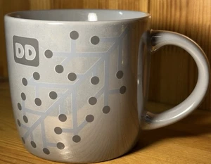 "Taza de café de gres copo de nieve brillo nacarado Dunkin' Donuts 2014 gris 3,5""" - Imagen 1 de 9