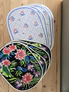 Vintage Vinyl Tischsets 2 4er Set Blumenmuster - Bild 1 von 10