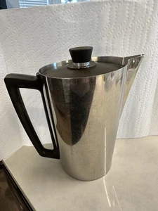 Presto Stainless Coffee Pitcher 1950s Mid Century Modern Bakelite Handle USA - Picture 1 of 8