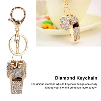 Keychain Zinc Alloy  Whistle Keychain Bag Decoration Ornament Metal - image 1 of 4