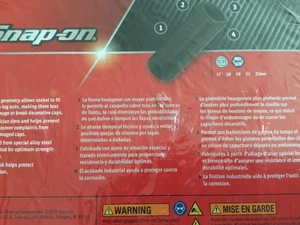 Snap-on 305LSDM 5 Stck. 1/2 Zoll Antrieb metrisch erhöhte Sechskant Tiefe Lug Steckschlüsselsatz 17-22 mm - Bild 1 von 5