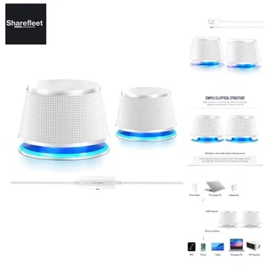 SW102 PC-Lautsprecher, 5Wx2, Tiefer Bass in kleinem Körper, Stereo 2.0 USB 3.... - Bild 1 von 9