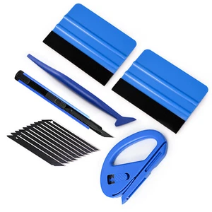 Vinyl Car Wrapping Tool Auto Window Tint Film Application Felt Squeegee Knife US - Picture 1 of 6