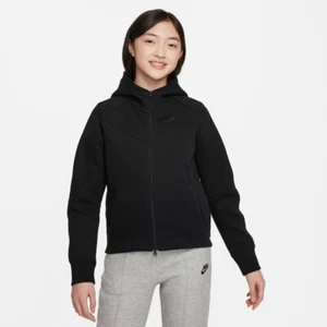 Nike Sportswear Tech Fleece Big Kids' Zip Up Hoodie Black XL FD2979 010 New - Picture 1 of 5