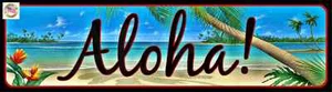 TIKI BAR METAL MINI STREET SIGN 3"X12" HAWAII MADE POOL HOT TUB MARGARITAVILLE - Picture 1 of 1