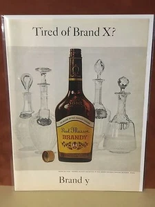 Pubblicità Stampa Brandy Paul Masson "Stanco Di Marca X" 1966 Vintage - Foto 1 di 1