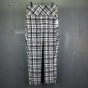 Swing Control Pants Women's 2 Paint Stripe Print Black & White Mid-Rise Golf NEW - Picture 1 of 17