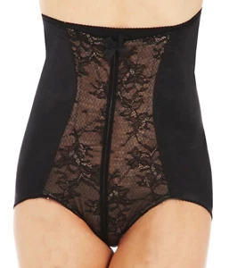GOSSARD RETROLUCCIÓN NEGRO CINTURA ALTA CONTROL MEDIO PANTY FAJA M NUEVO SIN ETIQUETAS - Imagen 1 de 2