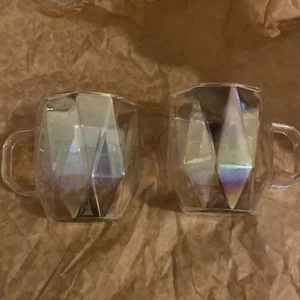 Starbucks Glasbecher facettiert Regenbogen Urlaub Weihnachten 2023 - 2er-Set - Bild 1 von 2