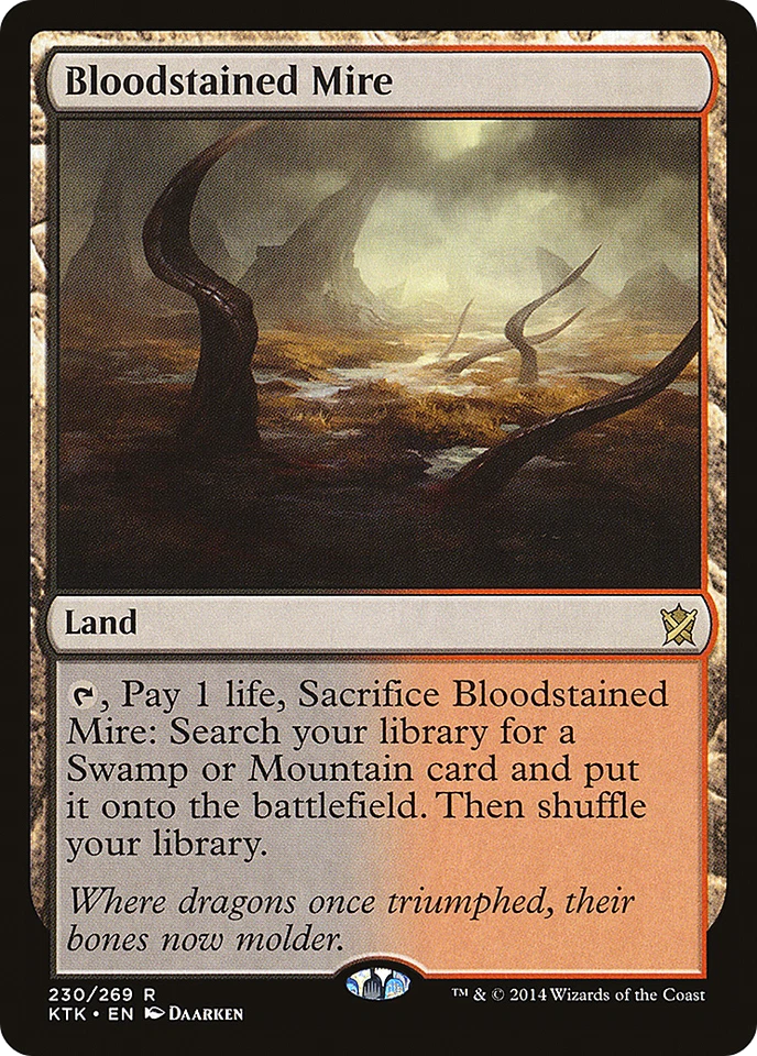 Bloodstained Mire X1 - Khans Of Tarkir - EX/NM - R2230/269 - 4RCards - Image 1 of 1