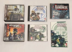 PC game lot Tom Clancy GHOST RECON, SPLINTER CELL, RAINBOW SIX: EAGLE WATCH (NEW - Picture 1 of 3