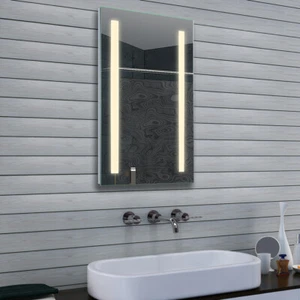 LED Badezimmerspiegel Wandspiegel für Gäste Bad Licht spiegel mit schalter 45x70 - Bild 1 von 2