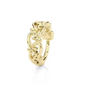 14K Yellow Gold Nose Ring Hoop with Clicker 18g Nose Piercing Jewelry for Women - Picture 1 of 7