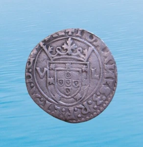 PORTUGAL TOSTÃO VL 100 REAIS JOÃO III 1521 - 1557 ARGENT GOMES 98,05 #6268# - Photo 1 sur 2