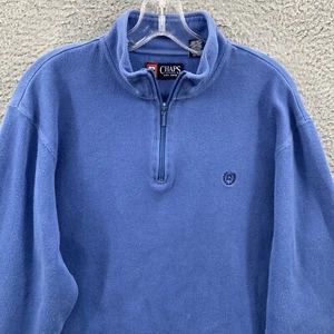 Chaps 1/4 Zip Pullover Mens Large Sweater Long Sleeve Knit Quarter Zip Adult L - Picture 1 of 14