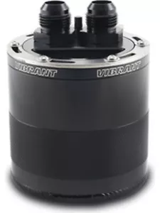 Vibrant 2-Port Lid Catch Can with Internal Baffle Assembly Small (12760) - Picture 1 of 12