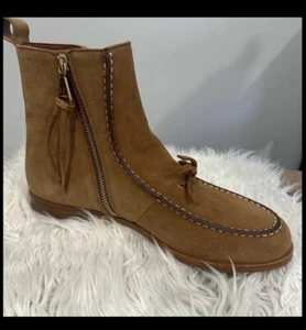 Polo Ralph Lauren... Botines Delaney de gamuza de cuero tostado. - Imagen 1 de 4