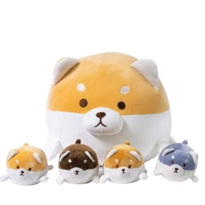 Shiba Inu Mutter und Vier Babys Plüschtiere Geschenke Kinder Geburtstag - Bild 1 von 13