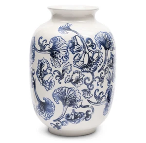 Riviera Maison Amalfi Vase Keramik 31 cm Blumenmuster blautöne  - Bild 1 von 2