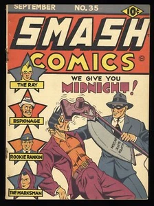Smash Comics #35 sehr guter Zustand - 3,5 Golden Age Superheld! 3-D Zone 1942 - Bild 1 von 2