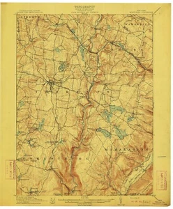 Monticello, NY, Topographic Map, 1911, USGS – Premium Matte Print – Historic NY - Picture 1 of 1